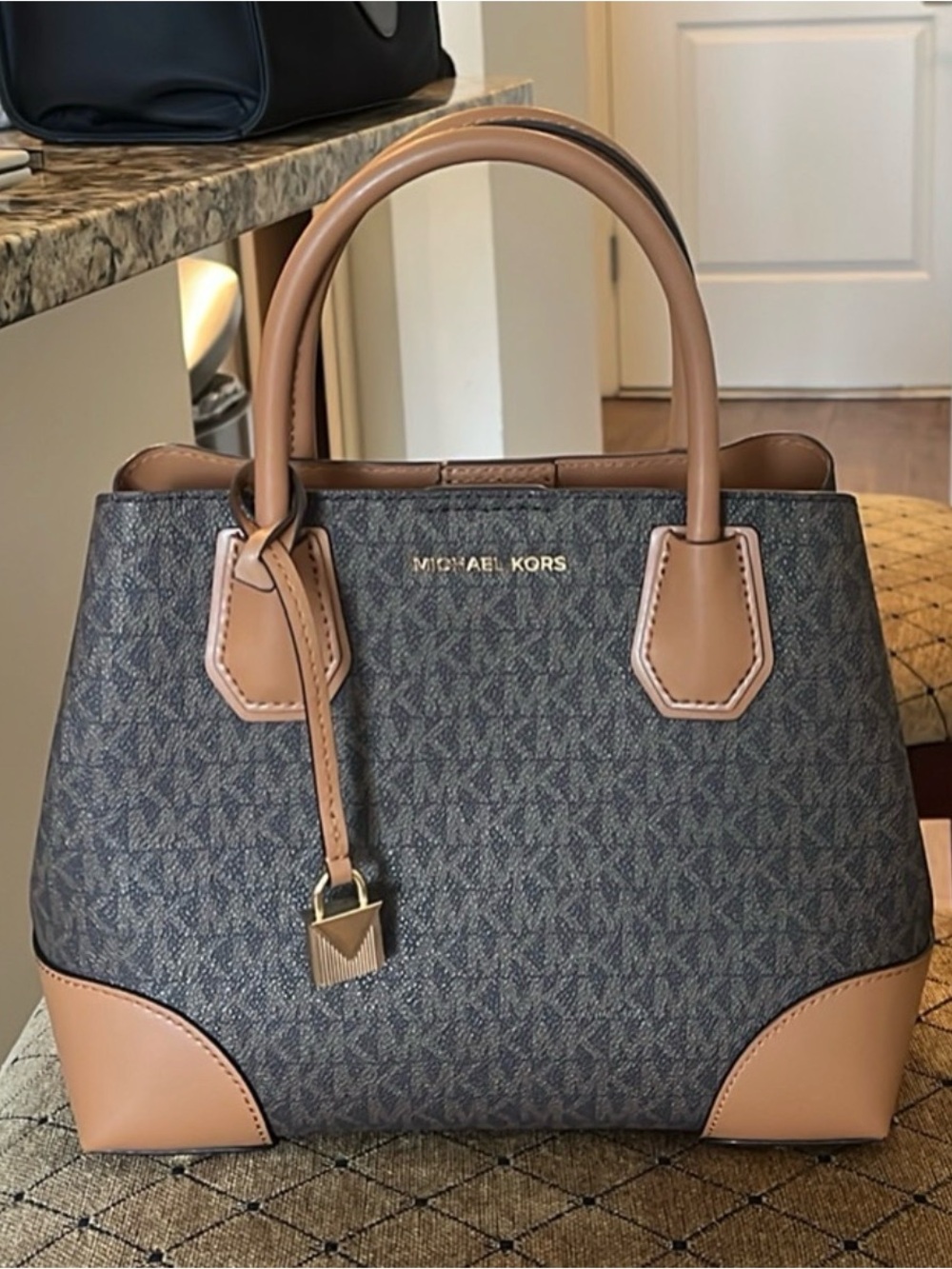 Michael Kors Brown & Monogram Satchel